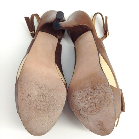 STUART WEITZMAN Friller Peep Toe Slingback Heels - Picture 7 of 8